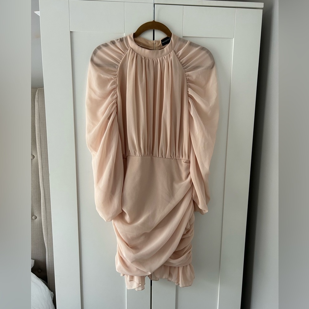 Pretty Little Thing beige mini dress